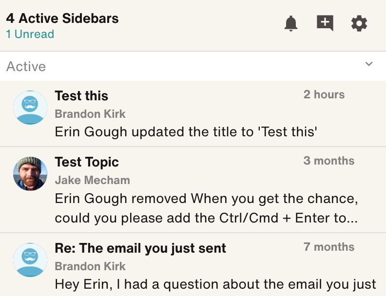 Sidebar Filevine Help Center