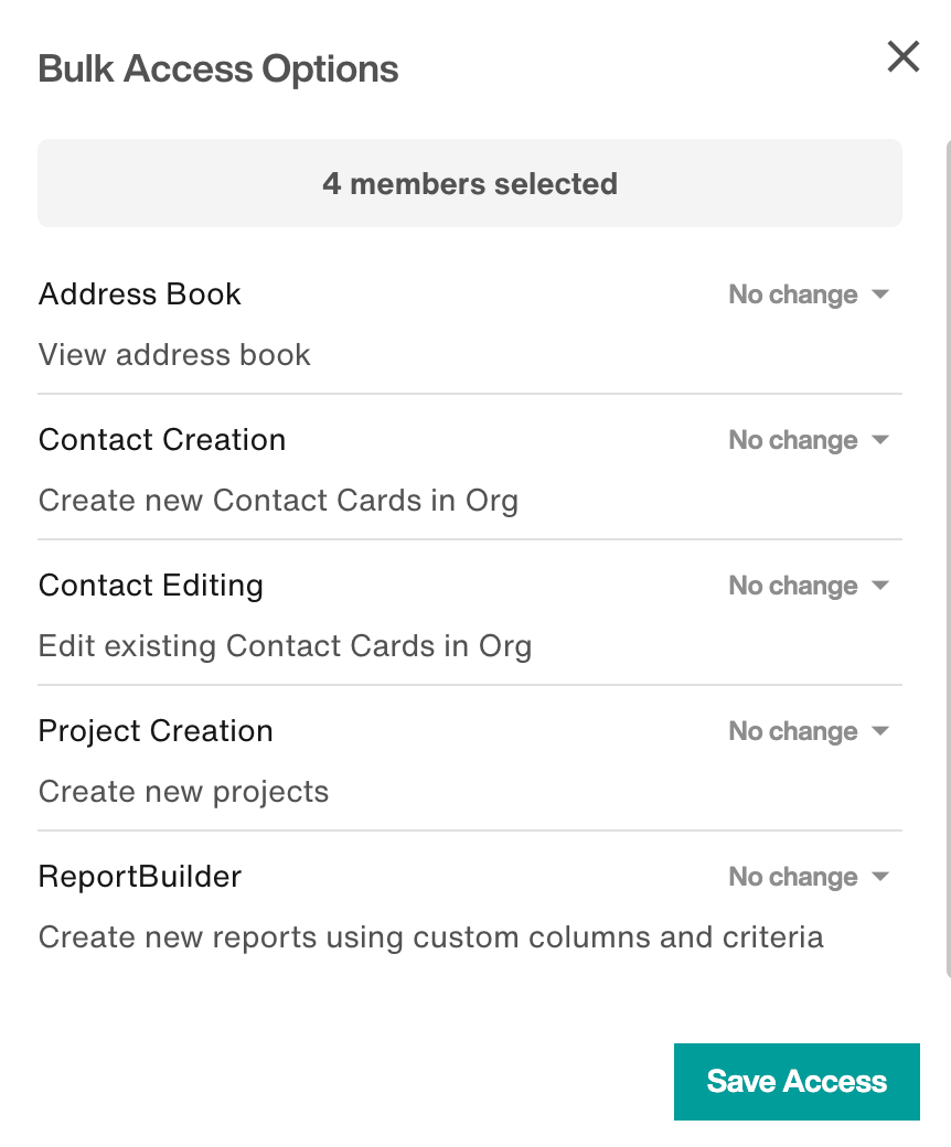 Bulk Access Options