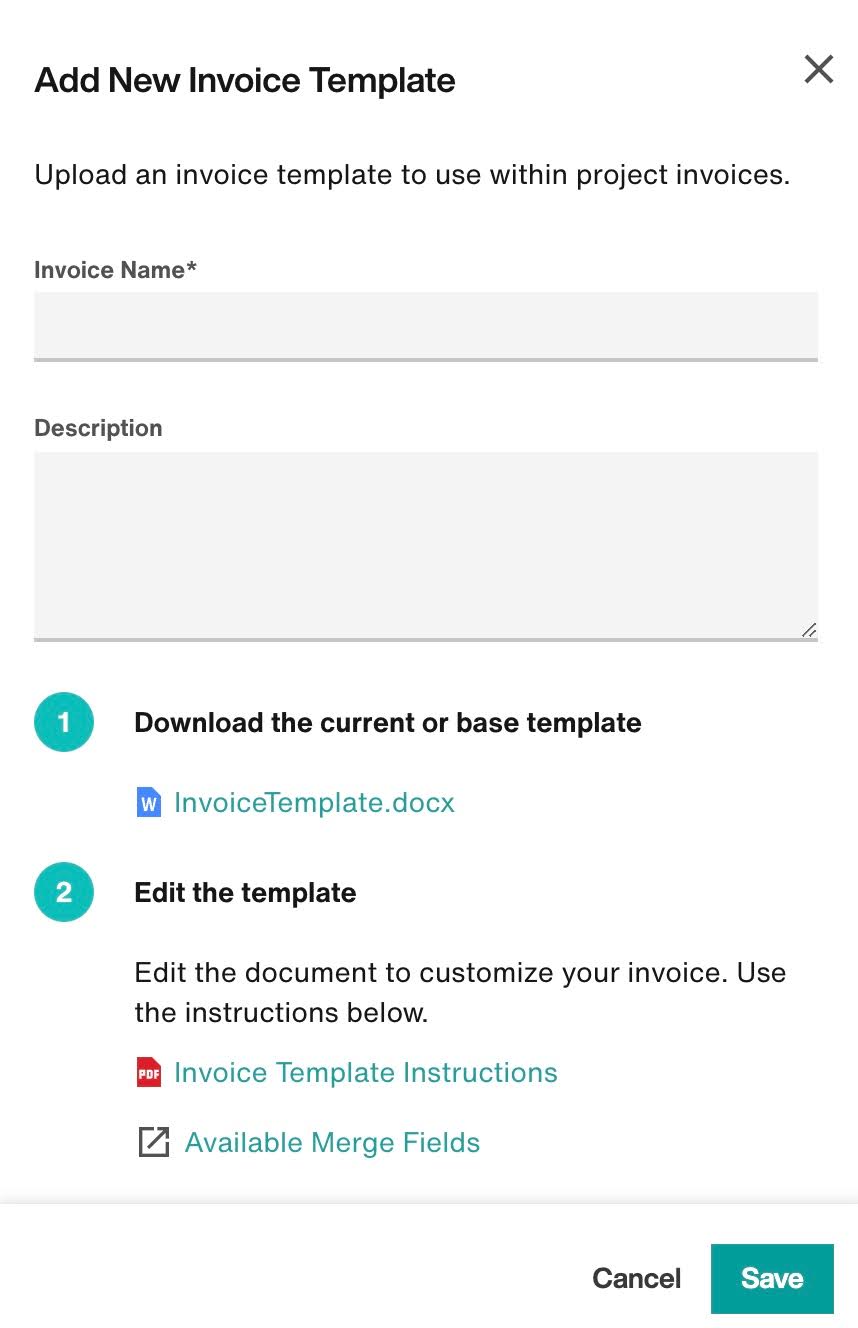 Add New Invoice Template