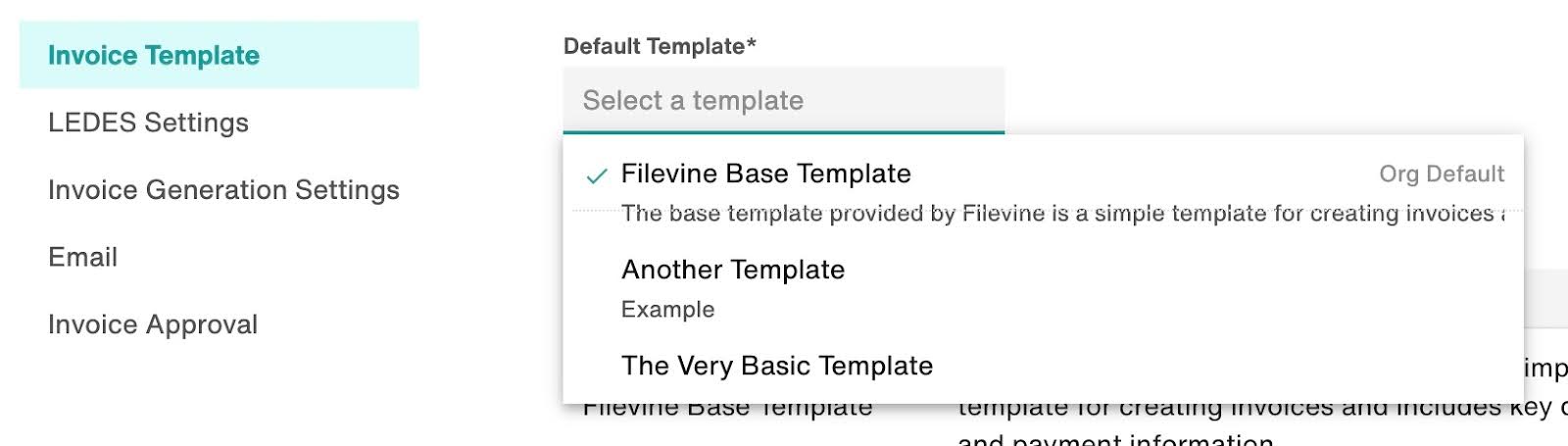 Change Default Template