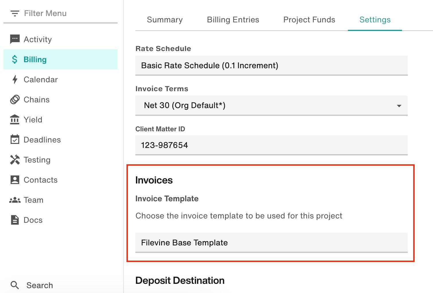 Project Invoice Template