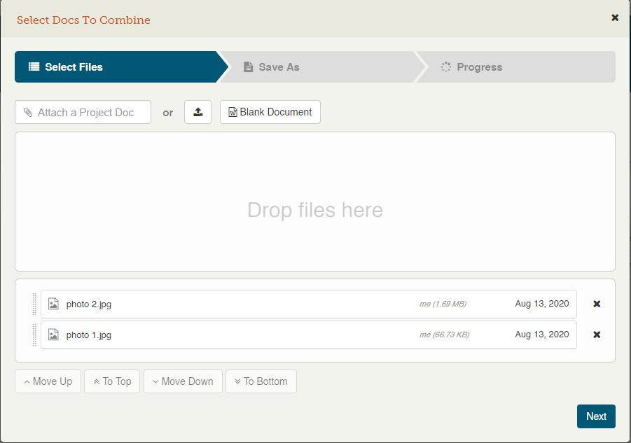 Docs+ Combiner – Filevine Help Center