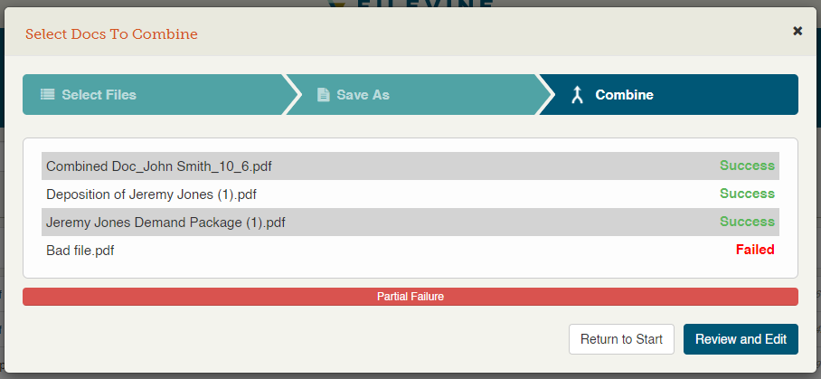 Docs+ Combiner – Filevine Help Center