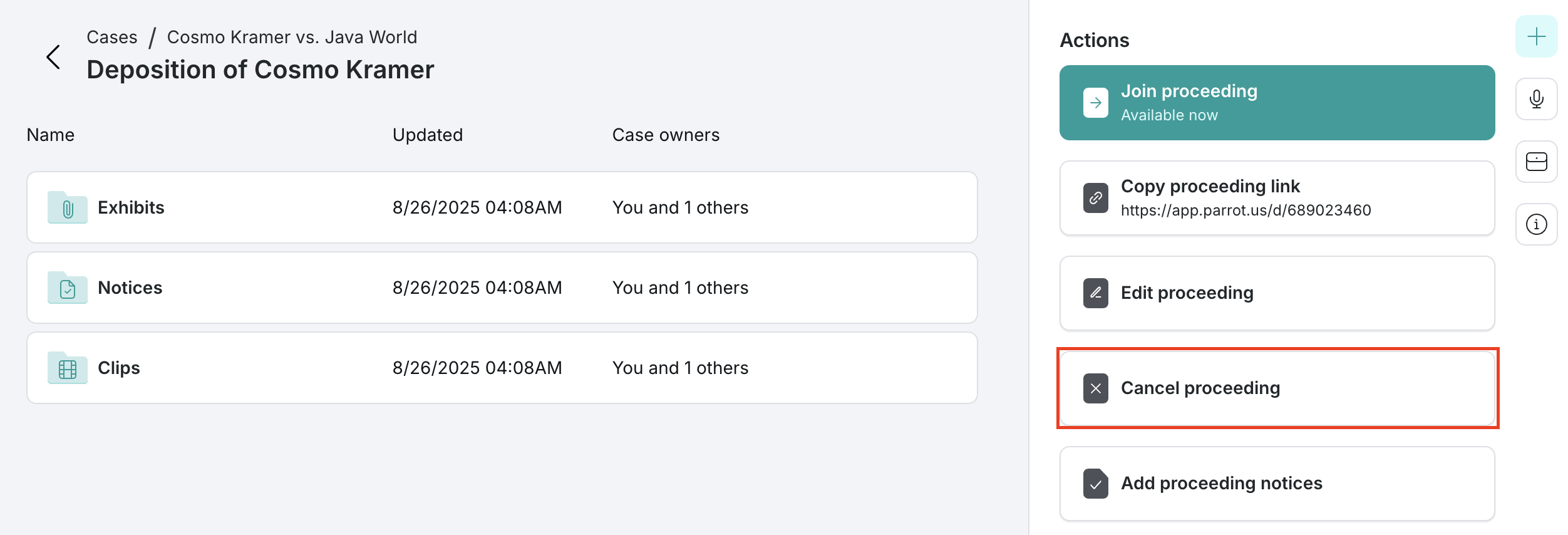 Actions panel - Cancel proceeding.png