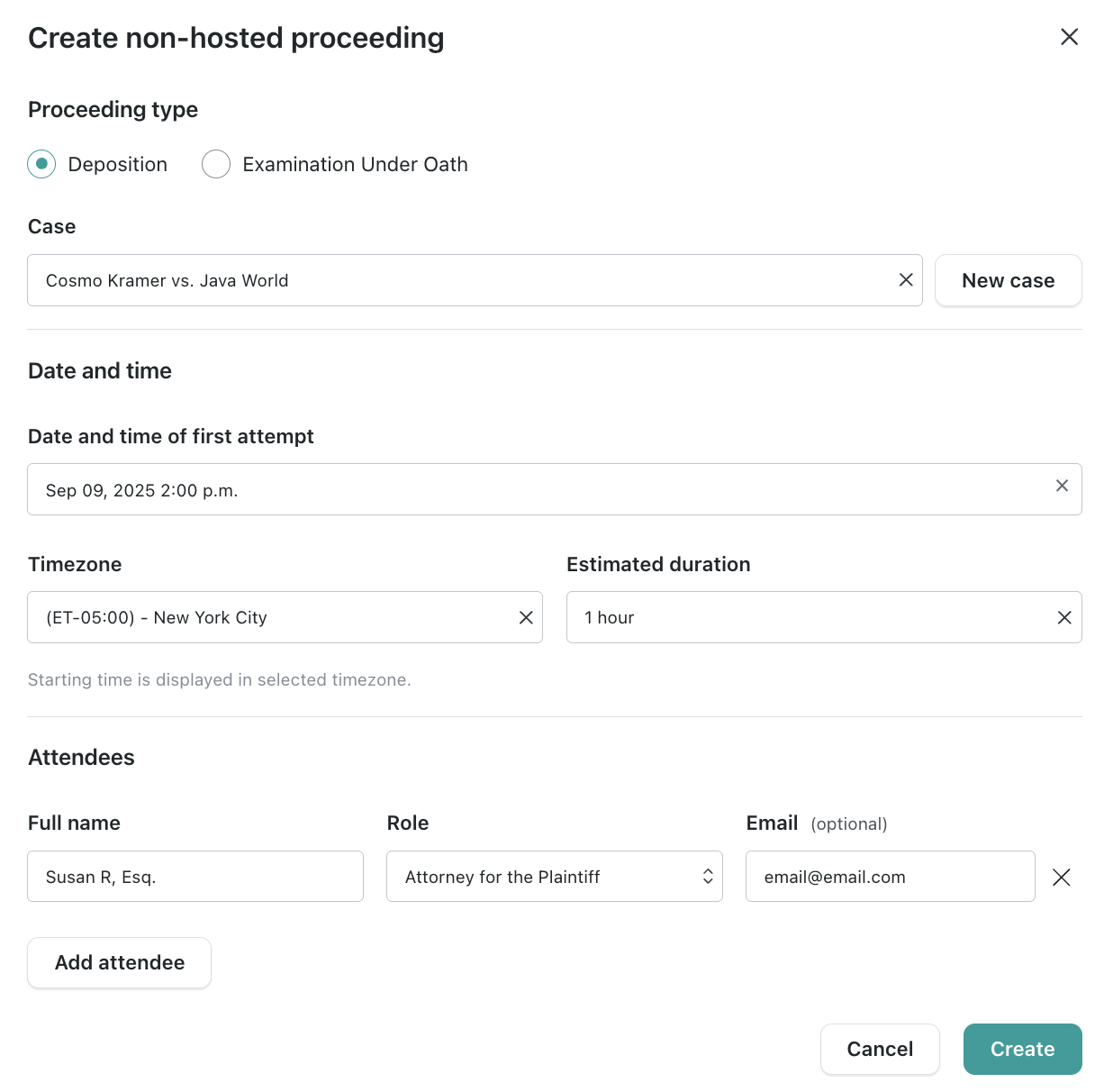 Create non-hosted proceeding modal.png