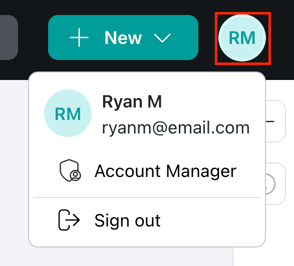 Depos by Filevine profile menu.png