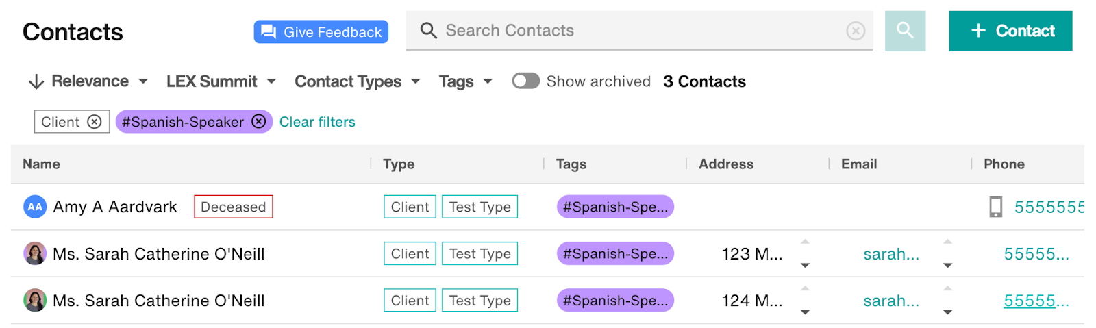 Contacts page - filtered by Client contact type and Spanish-Speaker tag.png