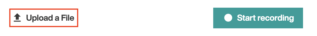 Bottom menu bar: Upload a File