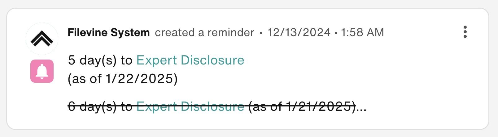 Reminder item