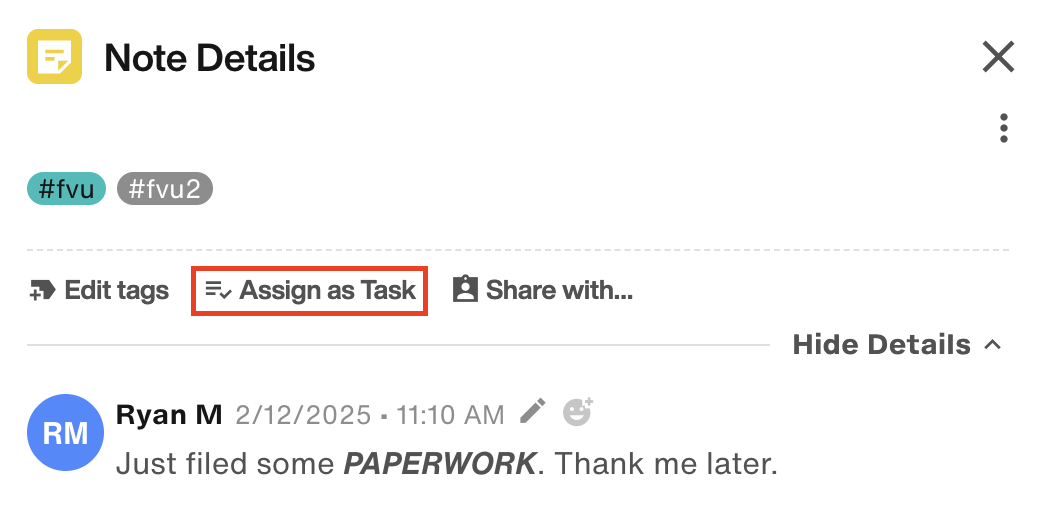 Assign as Task