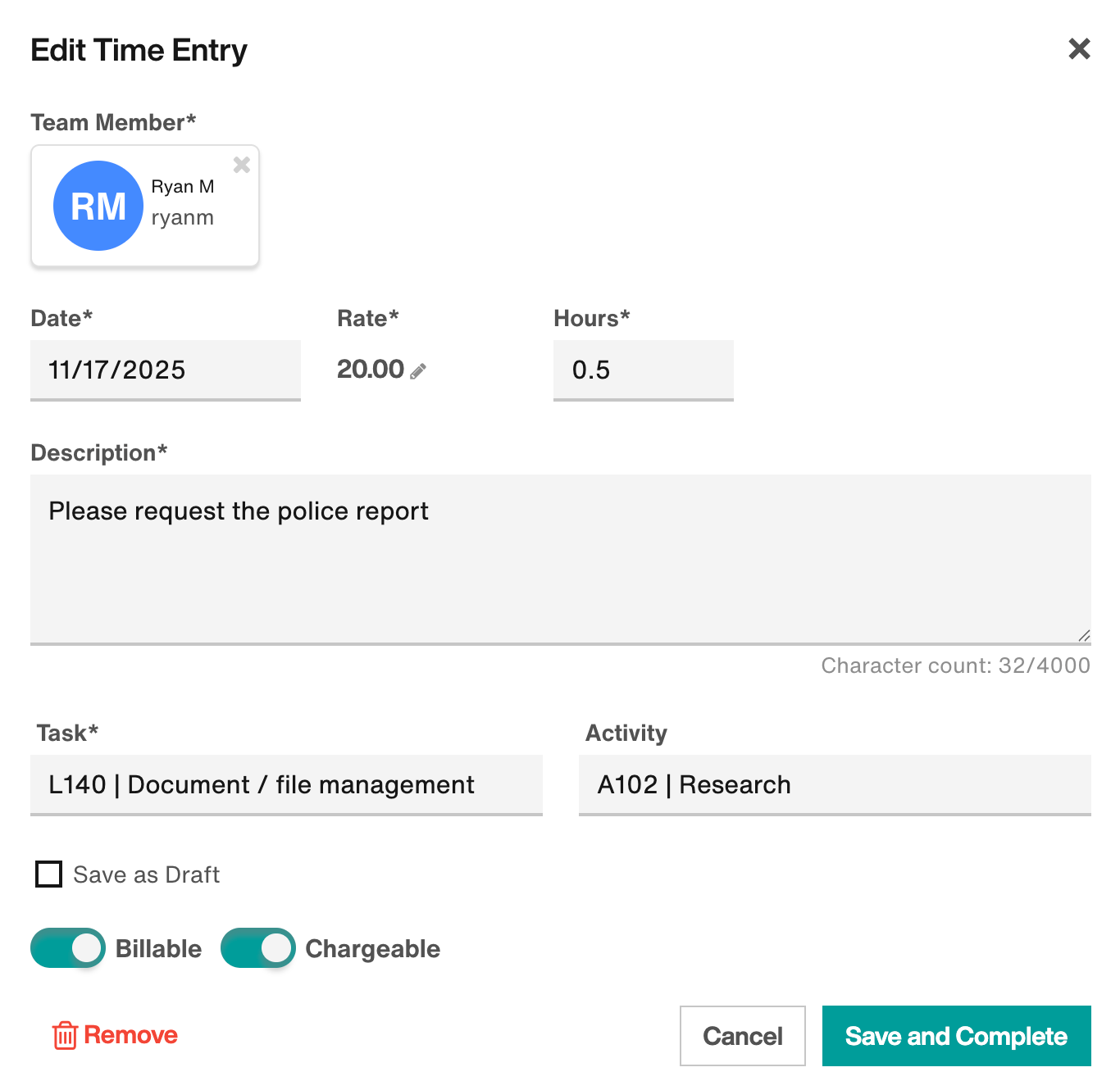 Task Based Billing – Filevine Help Center