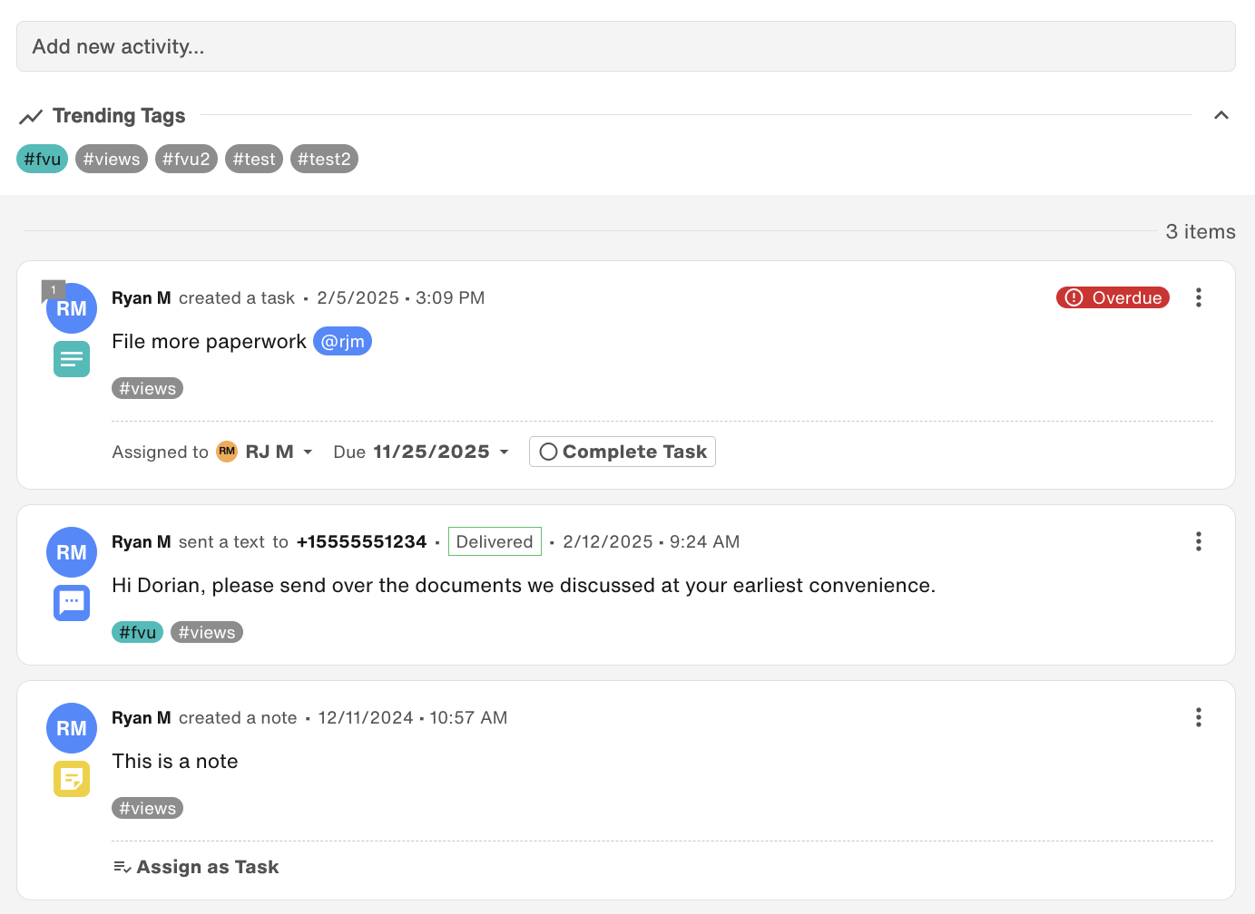 Activity Feed