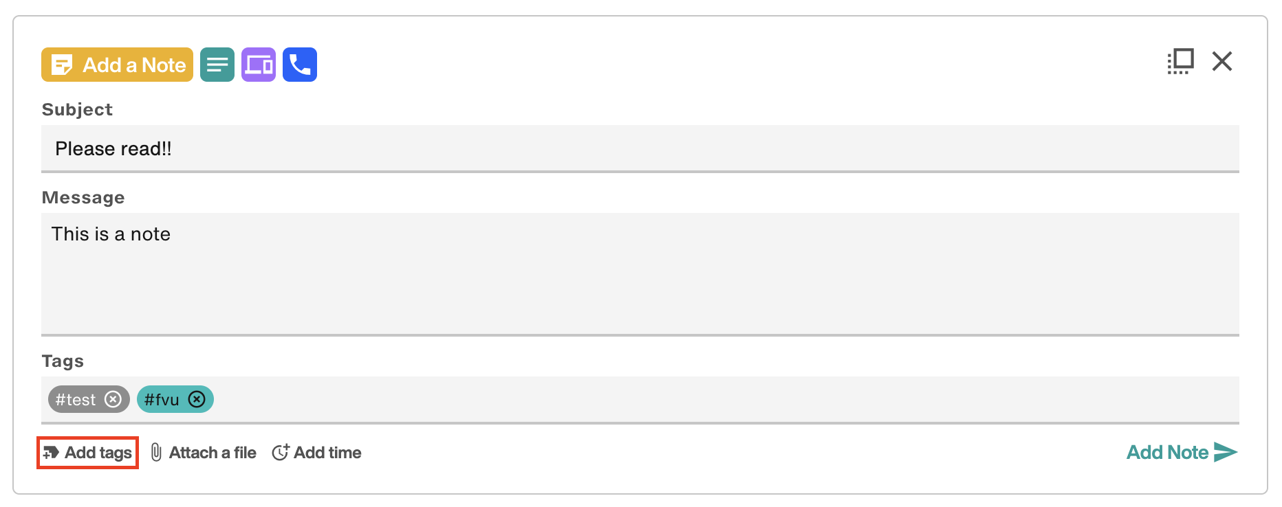 Add tags
