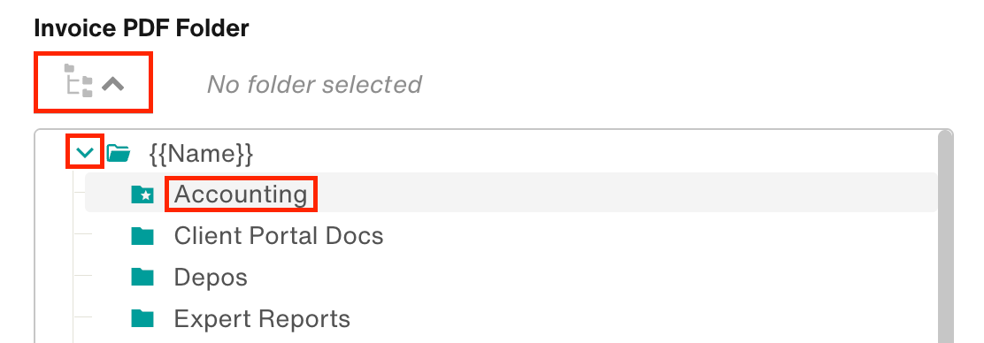 Select target folder