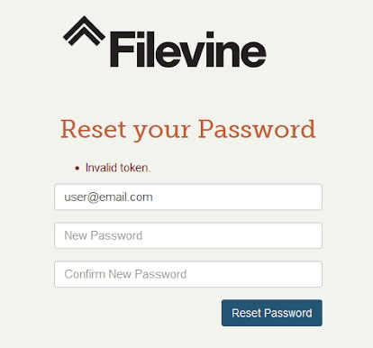 Invalid Token – Filevine Help Center