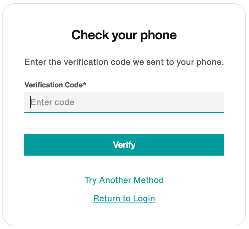Enter verification code