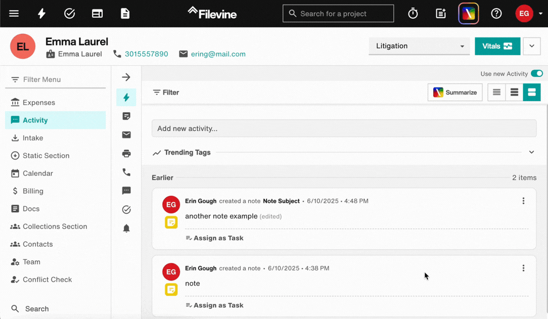 Phases – Filevine Help Center