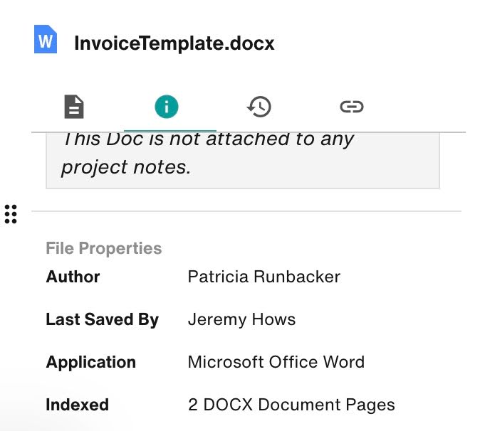 Author: Patricia Runbacker. Last Saved By: Jeremy Hows. Application: MS Word. Indexed: 2 DOCX Pages.