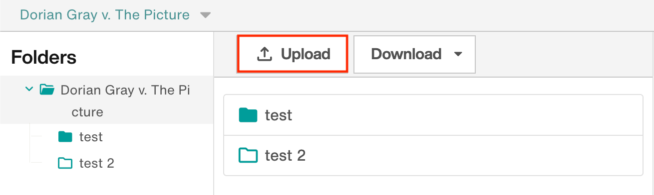 Upload button