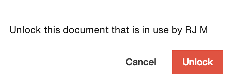 Unlock this document that is in use by RJ M