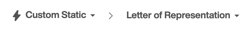 Select project section and DocGen widget