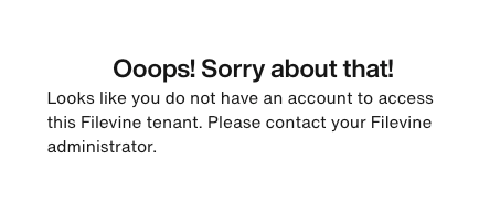 Error message: Ooops! Sorry about that!