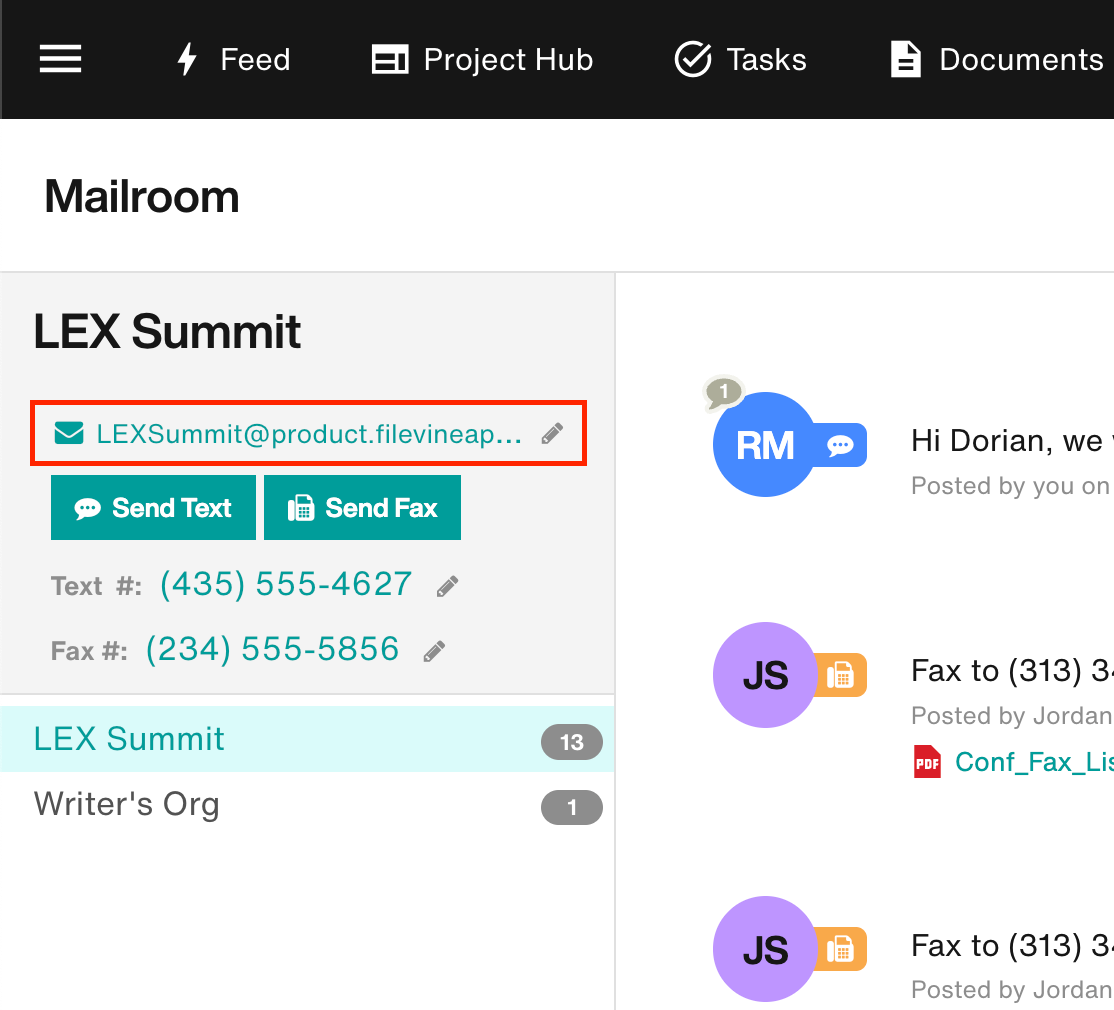 Mailroom email