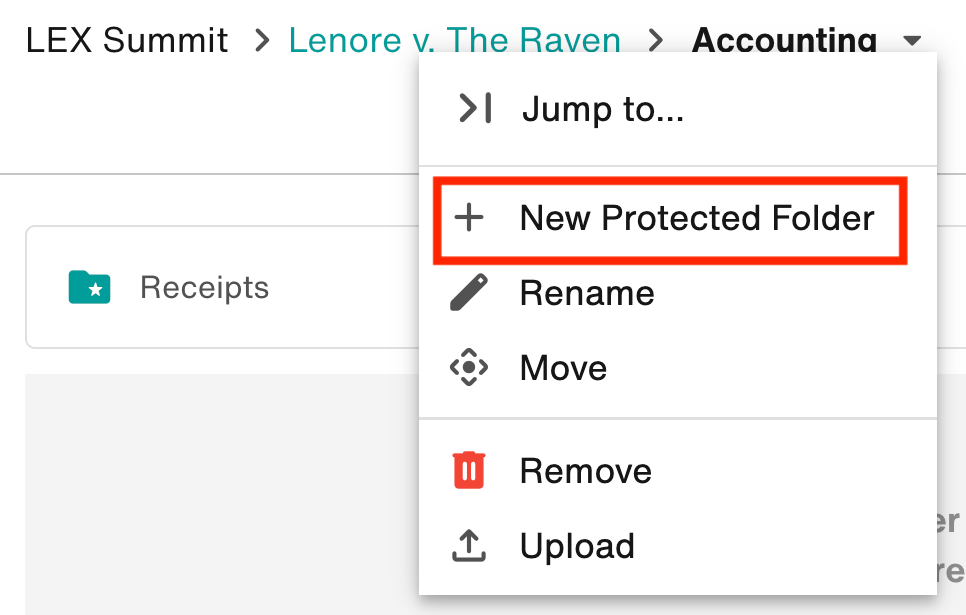 New Protected Folder