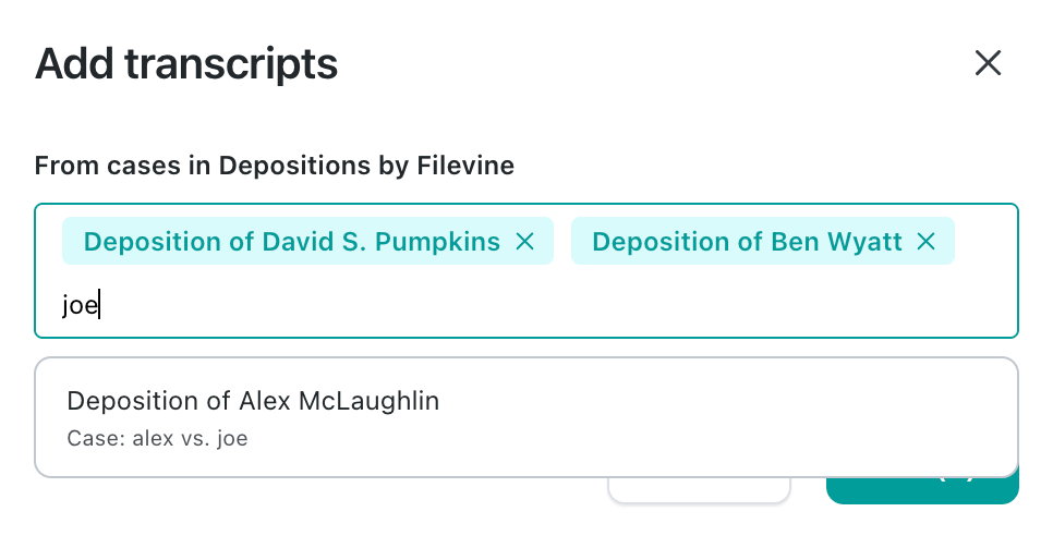 Add transcripts