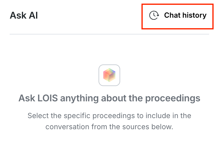 Chat history