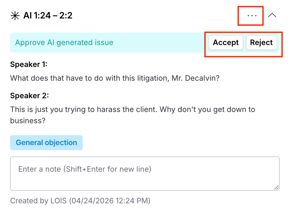 Ellipsis icon, Accept, and Reject