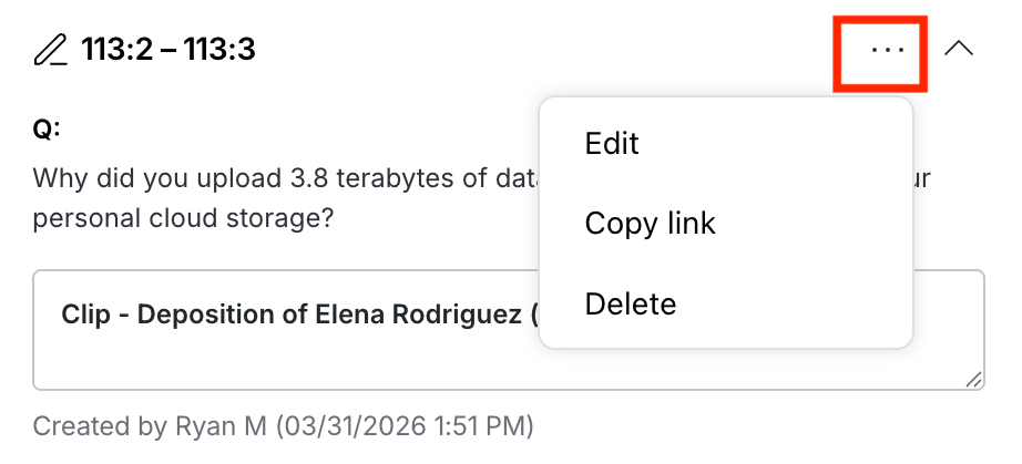 Ellipsis icon menu