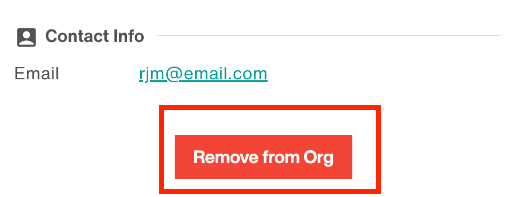 Remove from Org