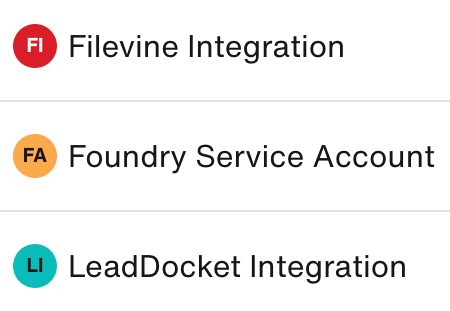 Filevine Integration, Foundry Service Account, LeadDocket Integration