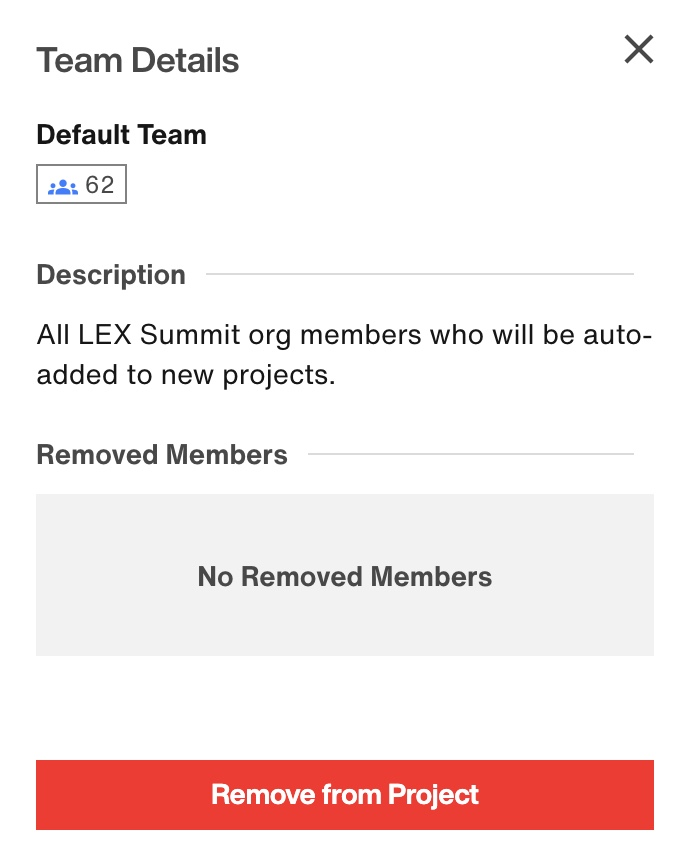 Team Details flyout