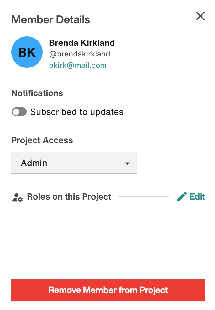 Member Details flyout