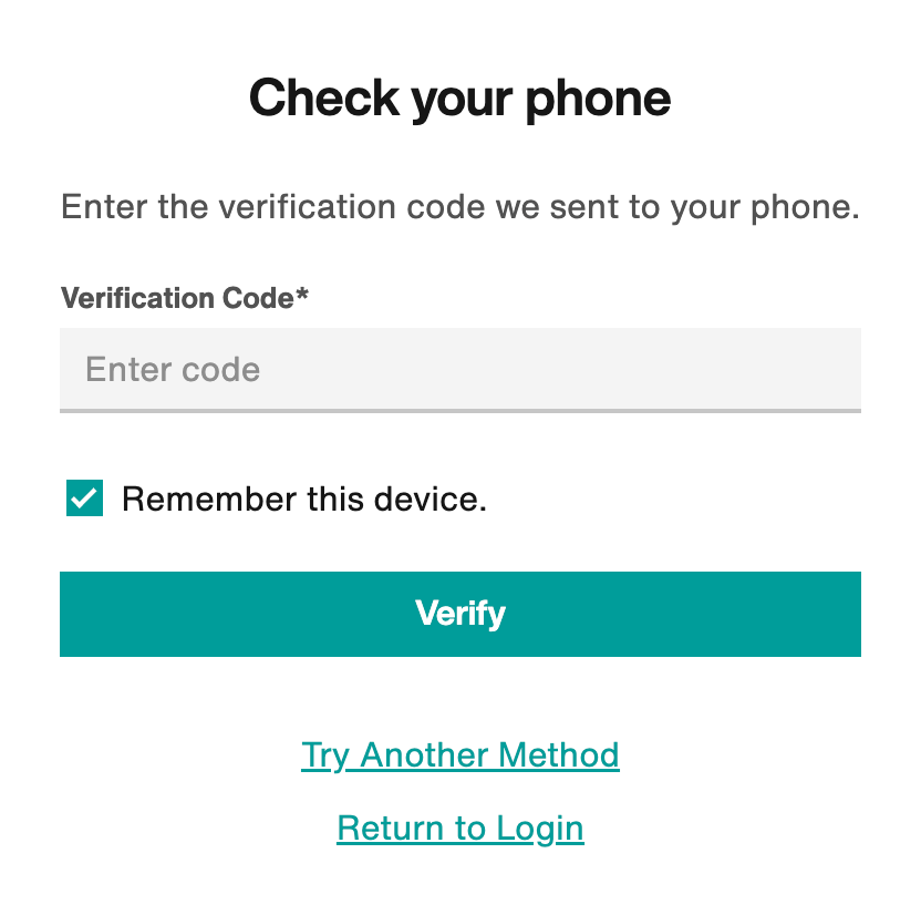 Enter verification code