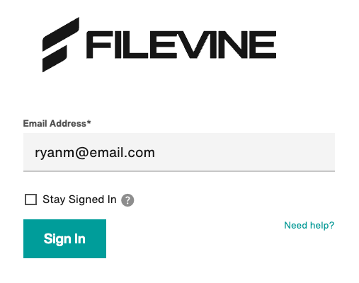Account Manager login page