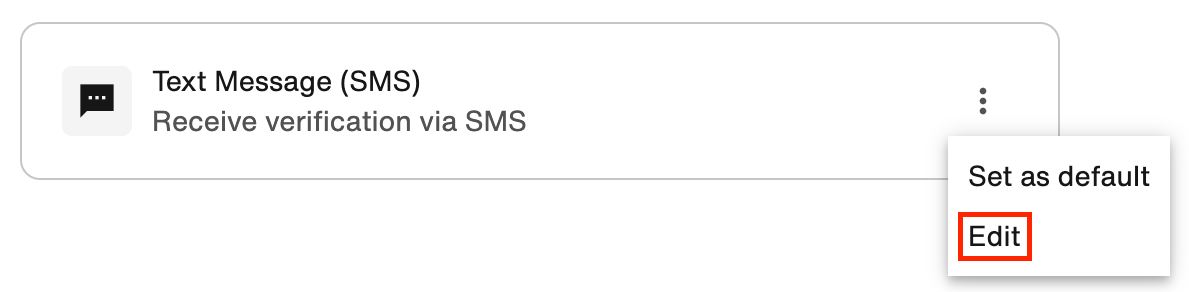 Text Message (SMS): Edit