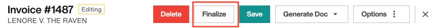Finalize