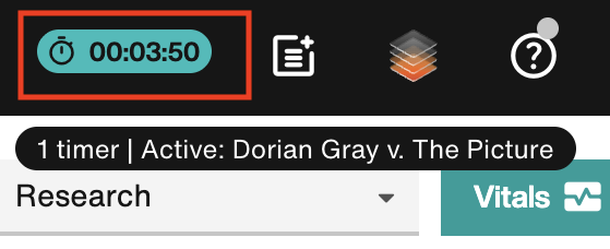 1 timer | Active: Dorian Gray project | Time elapsed: 00:03:50