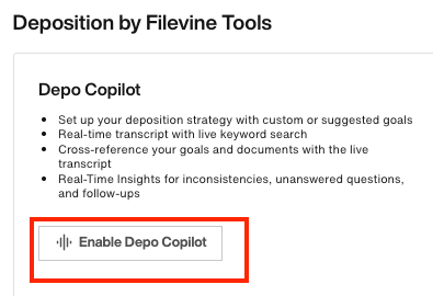 Enable Depo Copilot