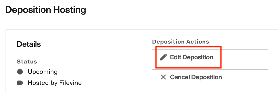 Edit Deposition