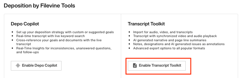 Enable Transcript Toolkit