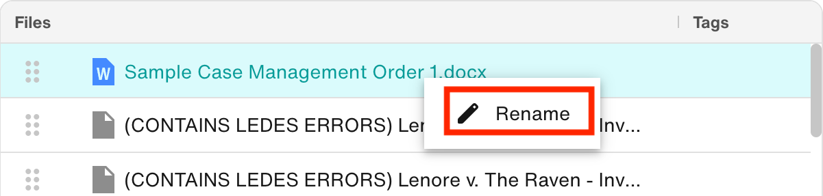 Rename
