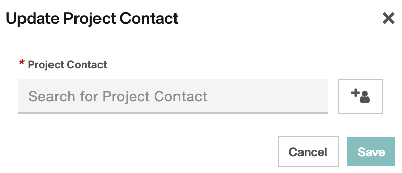 Update Project Contact modal