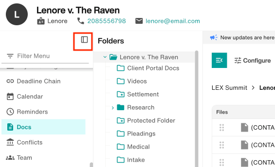 Expand/Collapse Sidebar icon