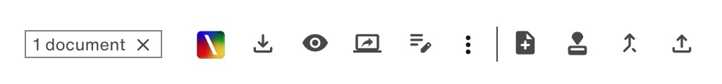 Document options menu