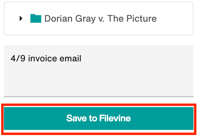Save to Filevine
