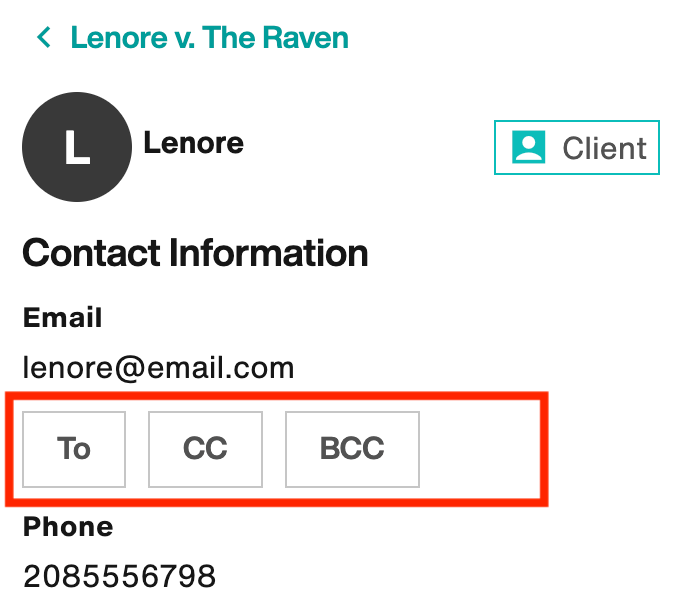 To, CC, or BCC